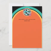 70年代のボギーレトロディスコダンスバースデーパーティー 招待状 (裏面)