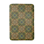 70年代のリノリウムのレトロのタイル張りの床の緑金ゴールド バスマット (正面縦)