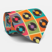 70年代のレコードのパターンレトロ ネクタイ (ロール)