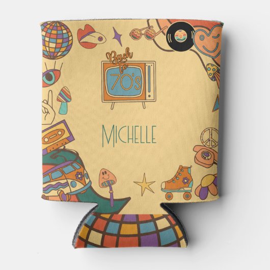 70年代のレトロなグルービーに戻る 缶クーラー (正面)