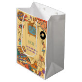 70年代のレトロなグルービー大人の誕生日に戻る ミディアムペーパーバッグ (正面アングル)