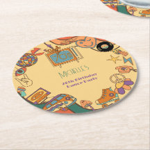 70年代のレトロなグルービー大人の誕生日に戻る