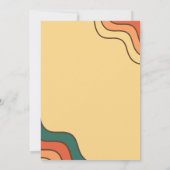 70年代のレトロなグルービー誕生日に戻る 招待状 (裏面)