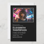 70年代のレトロなタイポグラフィーがカッコいいディスコ卒業パーティー 招待状 (裏面)