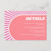 70年代のレトロなピンクのインスパイアスン結婚レイ エンクロージャーカード (正面)