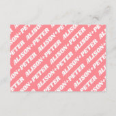 70年代のレトロなピンクのインスパイアスン結婚レイ エンクロージャーカード (裏面)