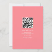 70年代のレトロなピンクのインスパイアスン結婚レイ セーブザデート (裏面)