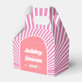 70年代のレトロなピンクのインスパイアスン結婚レイ フェイバーボックス (正面サイド)