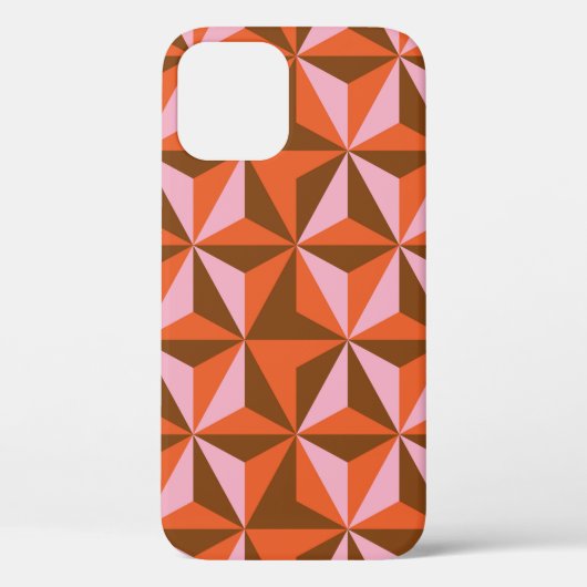 70年代のレトロなヴィンテージパターン背景 Case-Mate iPhoneケース (裏面)