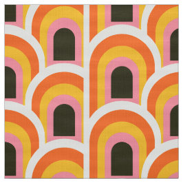 70年代のレトロな織物パターン ファブリック