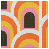 70年代のレトロな織物パターン ファブリック (クローズアップ)