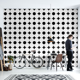 70年代のレトロな花柄 壁紙