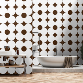 70年代のレトロな花柄 壁紙