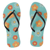 70年代のレトロカラフルフローラデイジー ビーチサンダル (ソール)