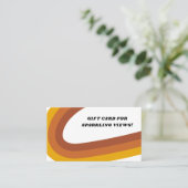 70年代のレトロギフト券 名刺 (スタンド正面)