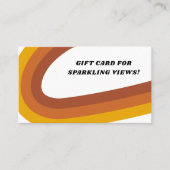 70年代のレトロギフト券 名刺 (正面)