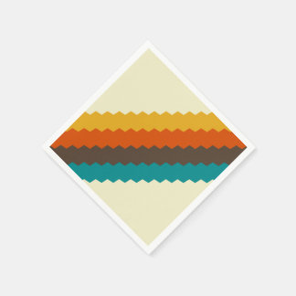 70年代のレトロパターン スタンダードカクテルナプキン