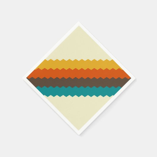 70年代のレトロパターン スタンダードカクテルナプキン (角)