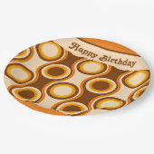 70年代のレトロパーティー ペーパープレート (アングル)