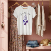 70年代のレトロパープルドリーキャッチャーカスタマイズ引用文 Tシャツ