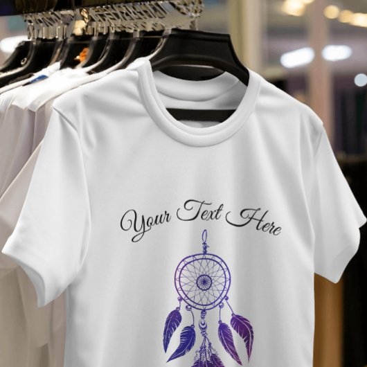 70年代のレトロパープルドリーキャッチャーカスタマイズ引用文 Tシャツ