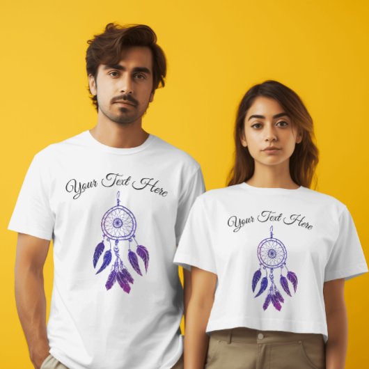 70年代のレトロパープルドリーキャッチャーカスタマイズ引用文 Tシャツ