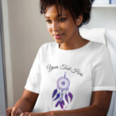 70年代のレトロパープルドリーキャッチャーカスタマイズ引用文 Tシャツ