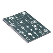 70年代のレトロブルースクウェア1950スパイラルノートブック ノートブック (右側)