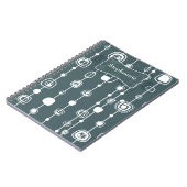 70年代のレトロブルースクウェア1950スパイラルノートブック ノートブック (左側)