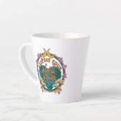 70年代のレトロマザーアース・グラフィック カフェラテマグ (左アングル)