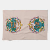 70年代のレトロマザーアース・グラフィック キッチンタオル (横)