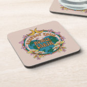 70年代のレトロマザーアース・グラフィック コースター (左側)