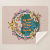 70年代のレトロマザーアース・グラフィック シェルパブランケット (正面(横))