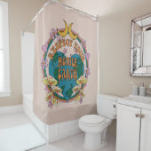 70年代のレトロマザーアース・グラフィック シャワーカーテン (インサイチュ)