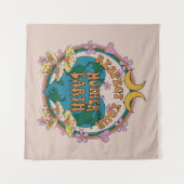 70年代のレトロマザーアース・グラフィック タペストリー (正面(横))