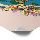 70年代のレトロマザーアース・グラフィック ポスター (角)