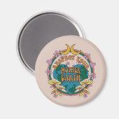 70年代のレトロマザーアース・グラフィック マグネット (正面/裏面)