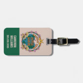 70年代のレトロマザーアース・グラフィック ラゲッジタグ (正面横)