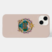 70年代のレトロマザーアース・グラフィック Case-Mate iPhoneケース (裏面 (横))