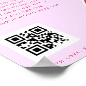 70年代のレトロ波ピンクと赤いハネムーン基金の看板 ポスター (角)