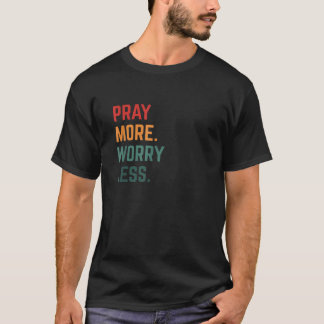 70年代のレトロ祈はクリスチャンの心配をインスパイア軽減 Tシャツ