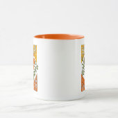 70年代のレトロ笑顔デイジー花 マグカップ (中央)