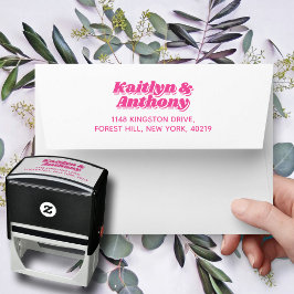 70年代のレトロ結婚Groovy セルフインキングスタンプ