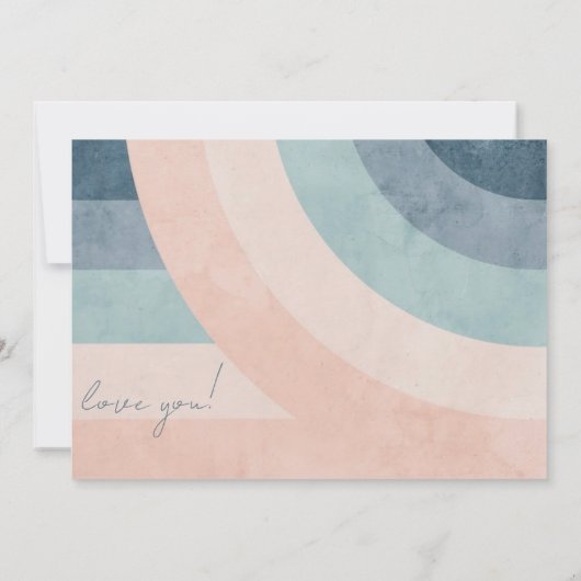 70年代のヴィンテージレインボー結婚ズのブリッドメイド 招待状 (裏面)