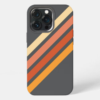 70年代のヴィンテージレトロカラフル ストライプの iPhone 13 PROケース