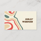 70年代のヴィンテージ渦巻き型レトロな名刺 名刺 (正面)