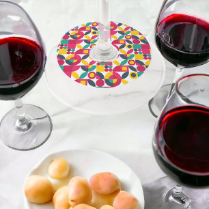 70年代のヴィンテージ・アート ワイングラスタグ