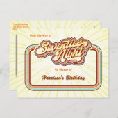 70年代の夜のポストカード招待状 インビテーションポストカード (正面/裏面)