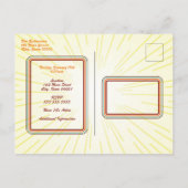 70年代の夜のポストカード招待状 インビテーションポストカード (裏面)