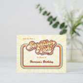 70年代の夜のポストカード招待状 インビテーションポストカード (スタンド正面)